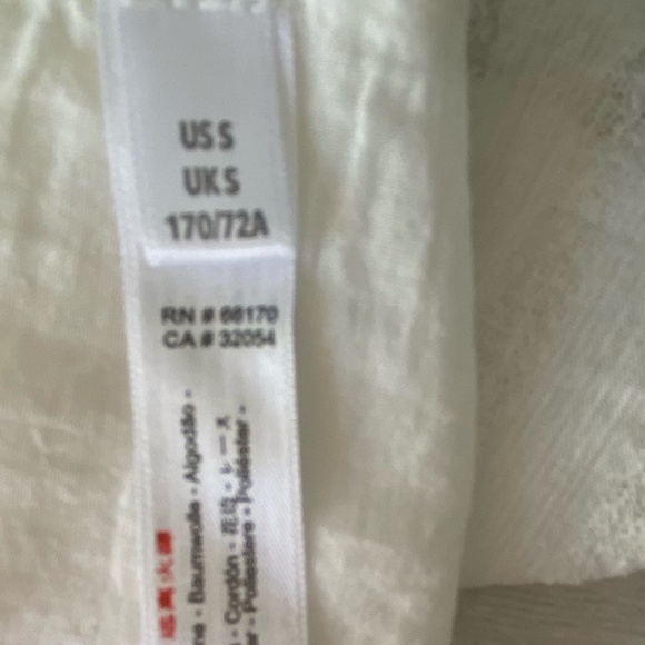 Saturday Sunday Anthropologie White Cotton Summer Beachy Midi  Skirt- Sz-S - Picture 8 of 13